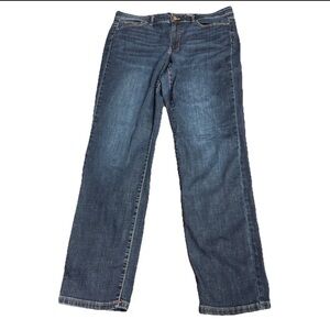 J. Jill Denim Boyfriend Straight Leg Ankle Jeans Women's Size 14 Regular Dark